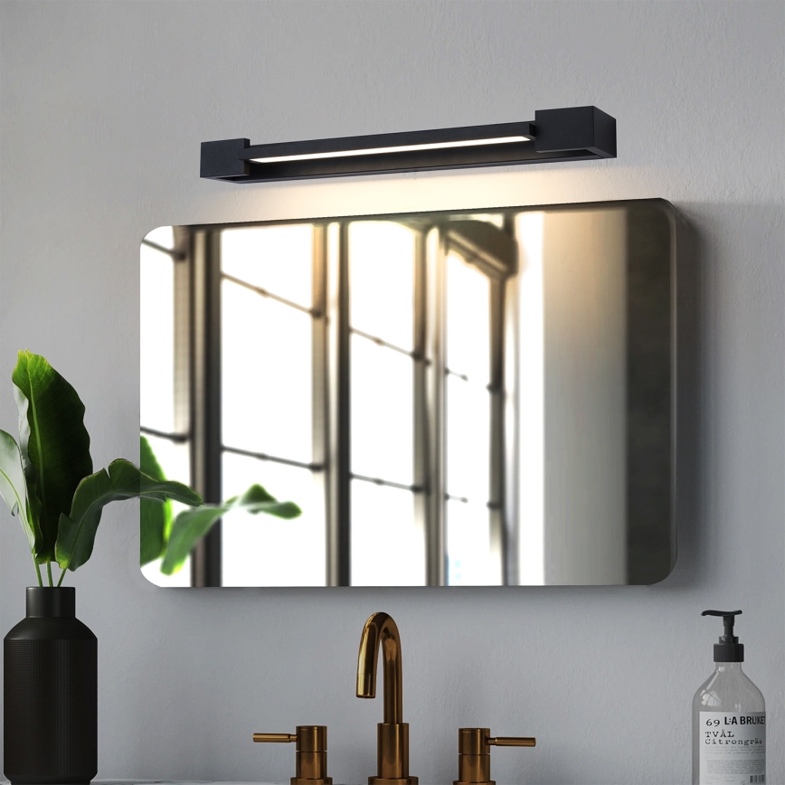 Brilagi - LED osvetlenie zrkadla do kúpeľne AQUA LINE LED/12W/230V 45 cm IP44 čierna CRI 90