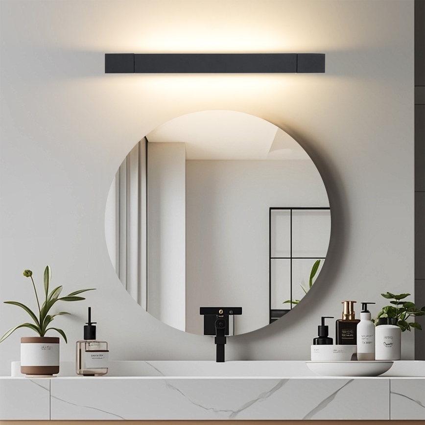 Brilagi - LED osvetlenie zrkadla do kúpeľne AQUA LINE LED/12W/230V 45 cm IP44 čierna CRI 90