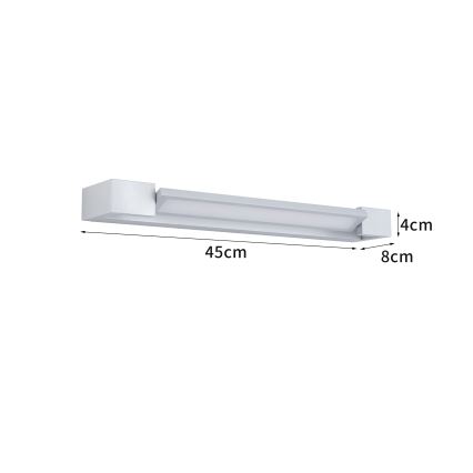 Brilagi - LED kúpeľňové osvetlenie zrkadla AQUA LINE LED/12W/230V 45 cm IP44 matný chróm CRI 90