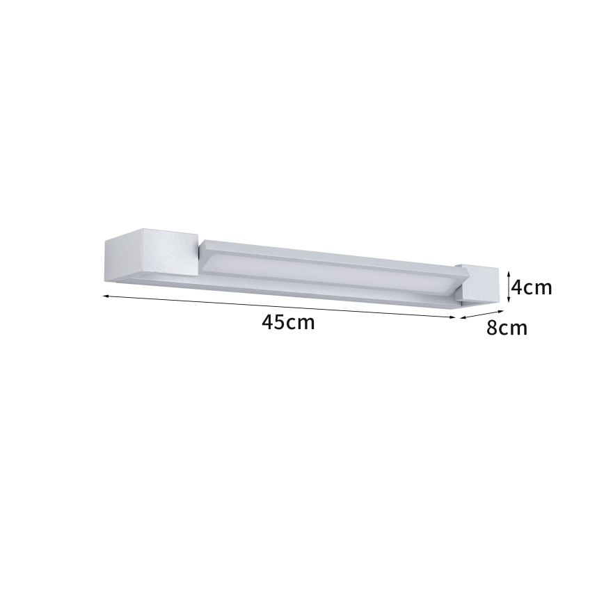 Brilagi - LED kúpeľňové osvetlenie zrkadla AQUA LINE LED/12W/230V 45 cm IP44 matný chróm CRI 90