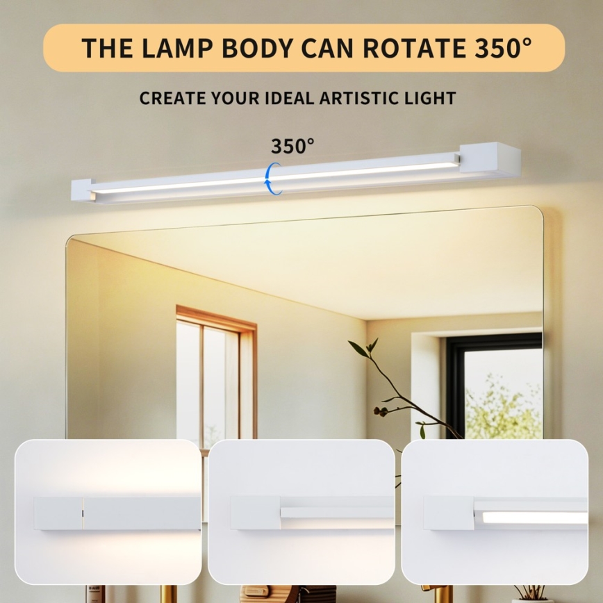 BRILAGI - LED osvetlenie kúpeľňového zrkadla AQUA LINE LED/20W/230V 80 cm IP44 biela CRI 90