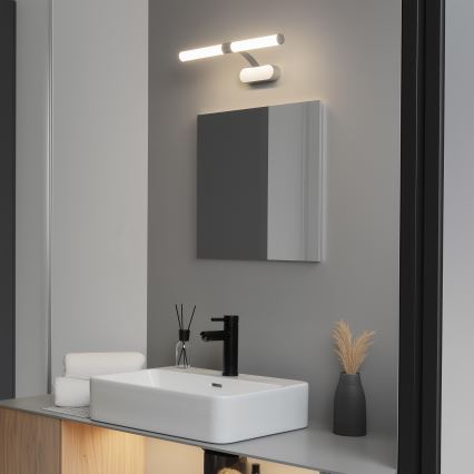 Brilagi - LED kúpeľňové osvetlenie zrkadla 2v1 TUBEO LED/6W/230V 40 cm IP44 strieborná