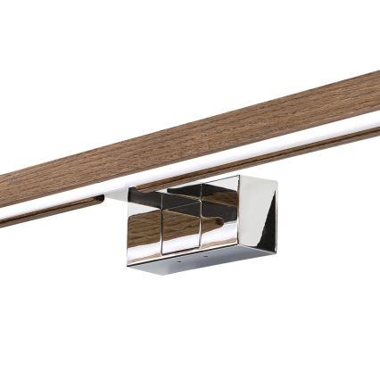 BRILAGI - LED kúpeľňové osvetlenie zrkadla WOODY MIRROR 3v1 LED/15W/230V 80 cm IP44 lesklý chróm/dub orech