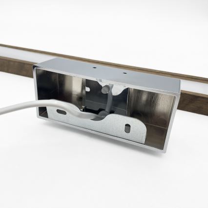 BRILAGI - LED kúpeľňové osvetlenie zrkadla WOODY MIRROR 3v1 LED/15W/230V 80 cm IP44 lesklý chróm/dub orech
