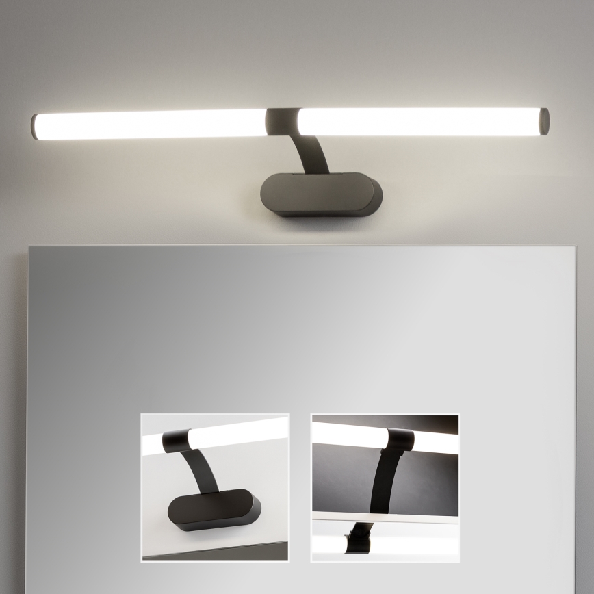 Brilagi - LED kúpeľňové osvetlenie zrkadla 2v1 TUBEO LED/8W/230V 60 cm IP44 čierna