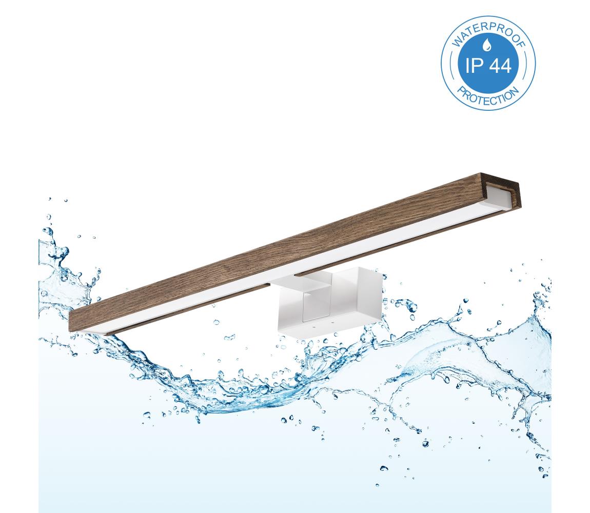 Brilagi-LED Kúpeľňové osvetlenie zrkadla 3 v 1 WOODY MIRROR LED/12W/230V 60 cm IP44 biela/dub 8590828039280
