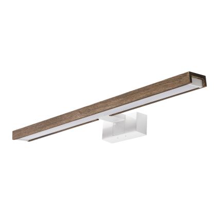 Brilagi - LED kúpeľňové osvetlenie zrkadla 3v1 WOODY MIRROR 3v1 LED/12W/230V 60 cm IP44 biela/dub orech