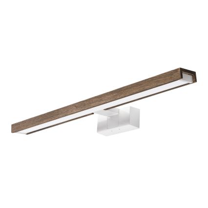 Brilagi - LED kúpeľňové osvetlenie zrkadla 3v1 WOODY MIRROR 3v1 LED/12W/230V 60 cm IP44 biela/dub orech