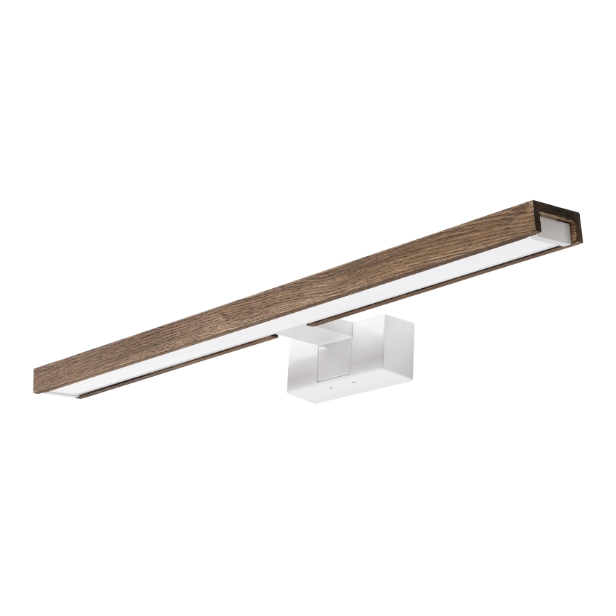 Brilagi - LED kúpeľňové osvetlenie zrkadla 3v1 WOODY MIRROR 3v1 LED/12W/230V 60 cm IP44 biela/dub orech
