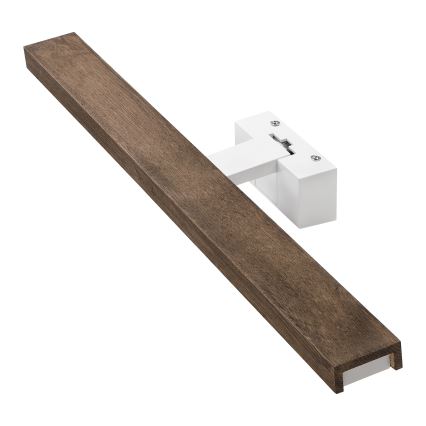 Brilagi - LED kúpeľňové osvetlenie zrkadla 3v1 WOODY MIRROR 3v1 LED/12W/230V 60 cm IP44 biela/dub orech