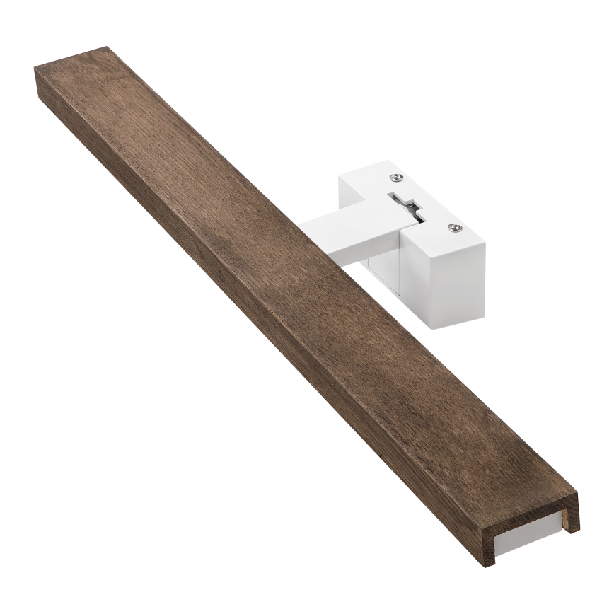 Brilagi - LED kúpeľňové osvetlenie zrkadla 3v1 WOODY MIRROR 3v1 LED/12W/230V 60 cm IP44 biela/dub orech