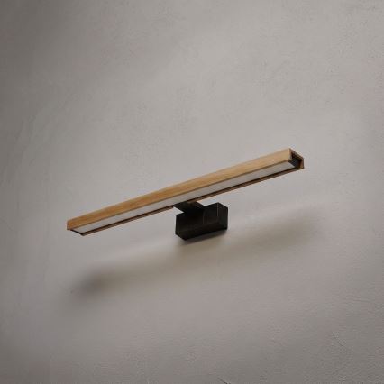 Brilagi - LED osvetlenie kúpeľňového zrkadla 3v1 WOODY MIRROR LED/12W/230V 60 cm IP44 čierna/dub