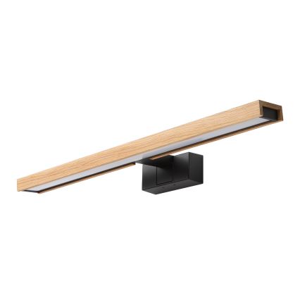 Brilagi - LED osvetlenie kúpeľňového zrkadla 3v1 WOODY MIRROR LED/12W/230V 60 cm IP44 čierna/dub