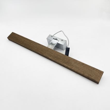Brilagi - LED osvetlenie zrkadla do kúpeľne 3 v 1 WOODY MIRROR LED/12W/230V 60 cm IP44 lesklý chróm/dubový orech