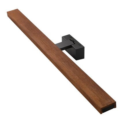 Brilagi - LED kúpeľňové zrkadlové osvetlenie 3v1 WOODY MIRROR LED/15W/230V 80 cm IP44 čierna/čerešňový dub