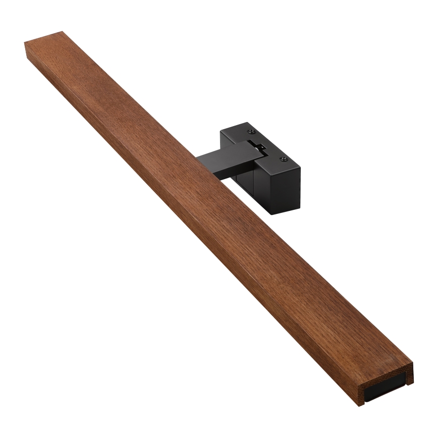 Brilagi - LED kúpeľňové zrkadlové osvetlenie 3v1 WOODY MIRROR LED/15W/230V 80 cm IP44 čierna/čerešňový dub