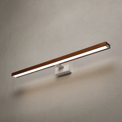 Brilagi - LED kúpeľňové osvetlenie zrkadla 3v1 WOODY MIRROR LED/15W/230V 80 cm IP44 biela/dub čerešňa