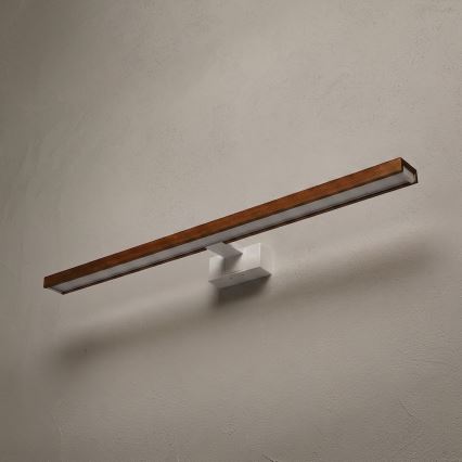 Brilagi - LED kúpeľňové osvetlenie zrkadla 3v1 WOODY MIRROR LED/15W/230V 80 cm IP44 biela/dub čerešňa