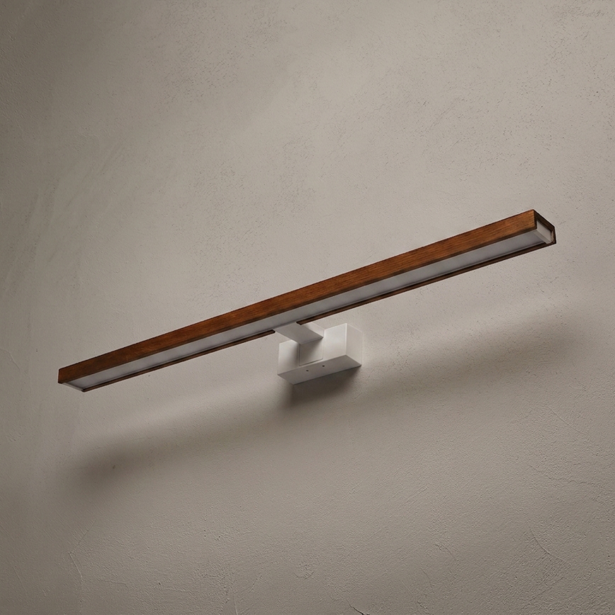 Brilagi - LED kúpeľňové osvetlenie zrkadla 3v1 WOODY MIRROR LED/15W/230V 80 cm IP44 biela/dub čerešňa