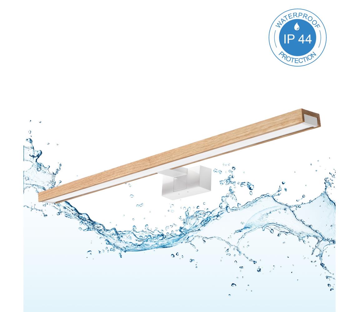 Brilagi - LED kúpeľňové osvetlenie zrkadla 3v1 WOODY MIRROR LED/15W/230V IP44 biela/dub 8590828018315