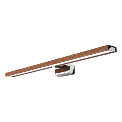 BRILAGI - LED Kúpeľňové osvetlenie zrkadla 3v1 WOODY MIRROR LED/15W/230V 80 cm IP44 lesklý chróm/dub čerešňa