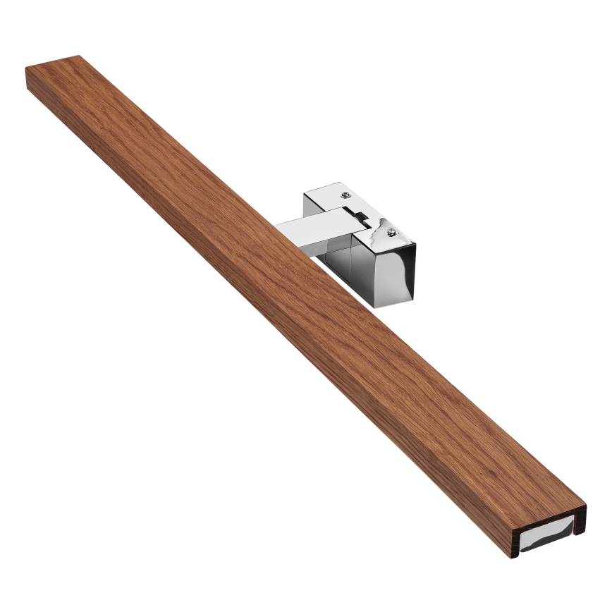 BRILAGI - LED Kúpeľňové osvetlenie zrkadla 3v1 WOODY MIRROR LED/15W/230V 80 cm IP44 lesklý chróm/dub čerešňa