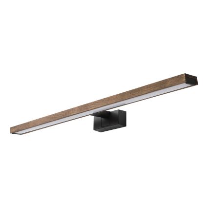 Brilagi - LED kúpeľňové osvetlenie zrkadla 3v1 WOODY MIRROR LED/15W/230V 80 cm IP44 čierna/dub orech