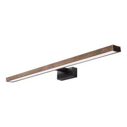 Brilagi - LED kúpeľňové osvetlenie zrkadla 3v1 WOODY MIRROR LED/15W/230V 80 cm IP44 čierna/dub orech