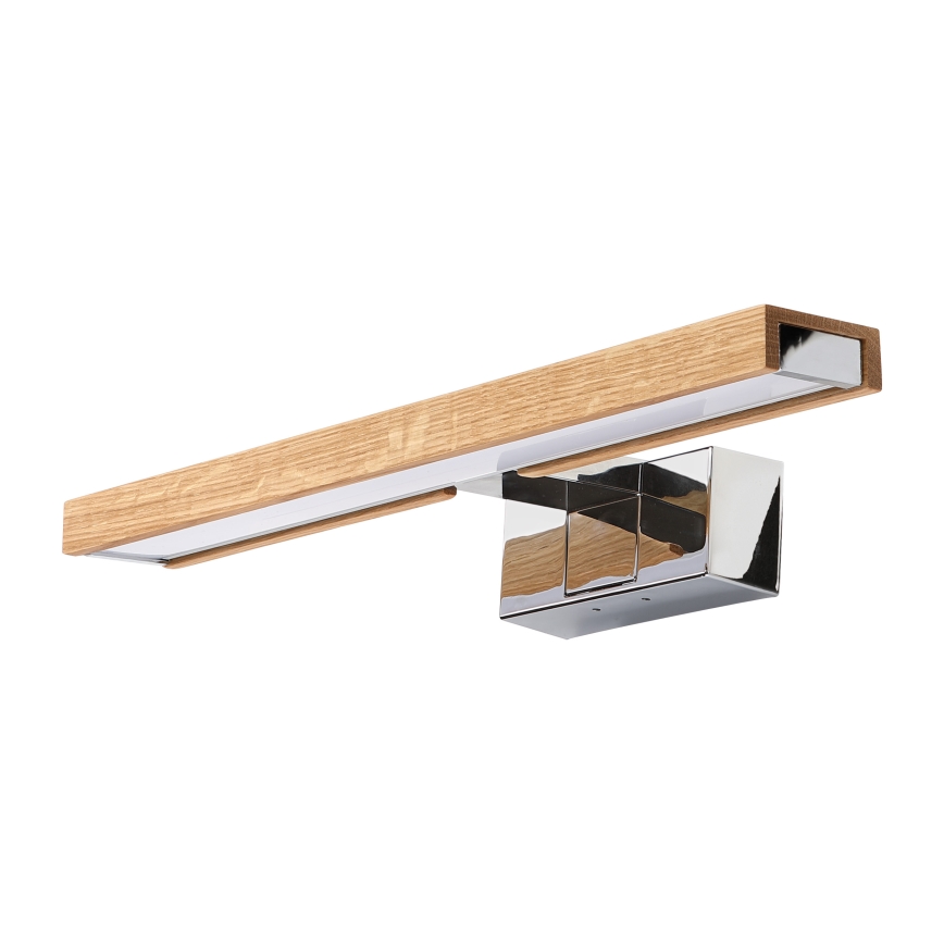 Brilagi - LED osvetlenie zrkadla do kúpeľne 3v1 WOODY MIRROR LED/8W/230V 40 cm IP44 lesklý chróm/dub