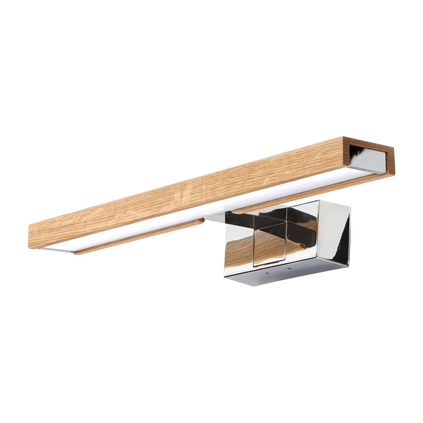 Brilagi - LED osvetlenie zrkadla do kúpeľne 3v1 WOODY MIRROR LED/8W/230V 40 cm IP44 lesklý chróm/dub
