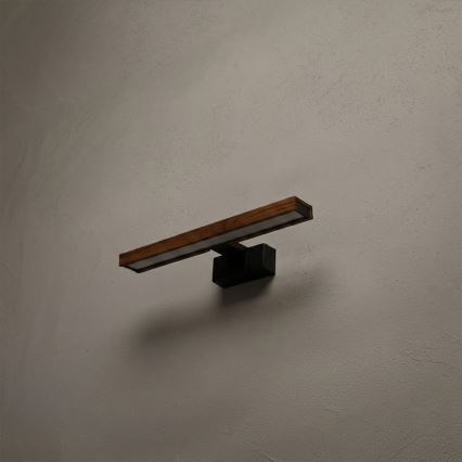 Brilagi - LED osvetlenie kúpeľňového zrkadla 3 v 1 WOODY MIRROR LED/8W/230V 40 cm IP44 čierna/dub