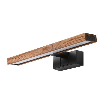 Brilagi - LED osvetlenie kúpeľňového zrkadla 3 v 1 WOODY MIRROR LED/8W/230V 40 cm IP44 čierna/dub