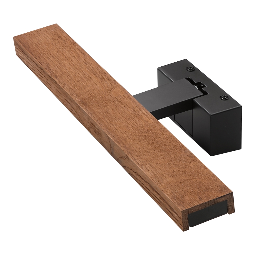 Brilagi - LED osvetlenie kúpeľňového zrkadla 3 v 1 WOODY MIRROR LED/8W/230V 40 cm IP44 čierna/dub