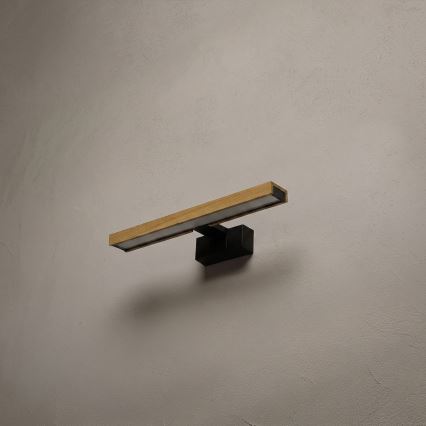 Brilagi - LED osvetlenie zrkadla do kúpeľne 3v1 WOODY MIRROR LED/8W/230V IP44 čierna/dub