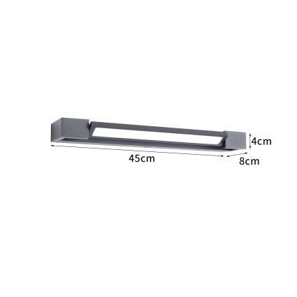 Brilagi - LED osvetlenie kúpeľňového zrkadla AQUA LINE LED/12W/230V 45 cm IP44 antracit