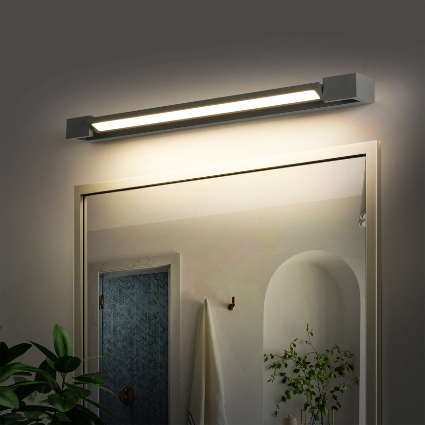 Brilagi - LED osvetlenie kúpeľňového zrkadla AQUA LINE LED/18W/230V 60 cm IP44 antracit CRI 90
