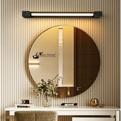 Brilagi - LED kúpeľňové osvetlenie na zrkadlo AQUA LINE LED/18W/230V 60 cm IP44 čierne CRI 90