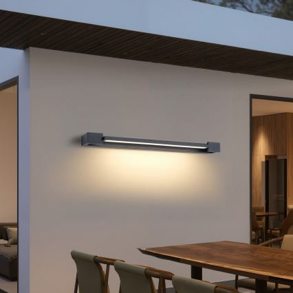 Brilagi - LED kúpeľňové osvetlenie zrkadla AQUA LINE LED/24W/230V 90 cm IP44 antracit CRI 90