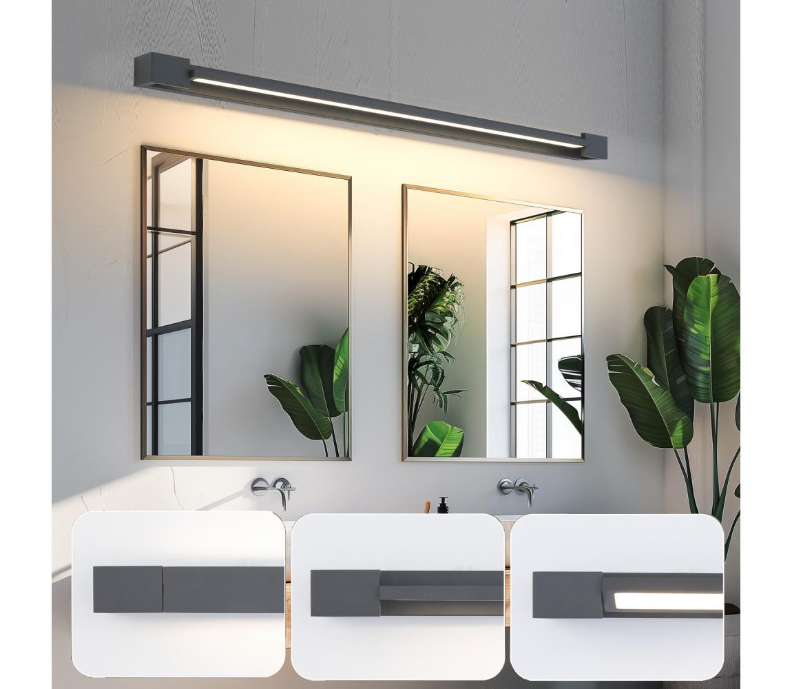 Brilagi-LED Kúpeľňové osvetlenie zrkadla AQUA LINE LED/36W/230V 120 cm IP44 antracit BRI345