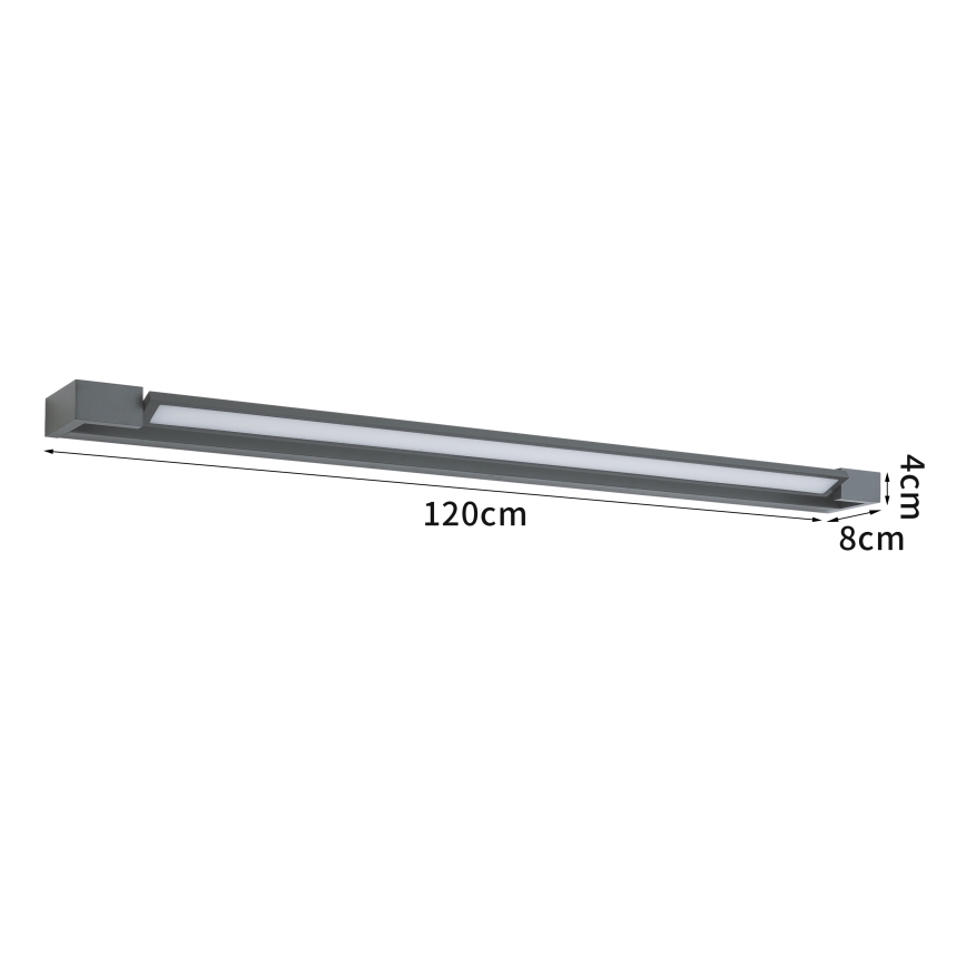Brilagi - LED zrkadlové osvetlenie do kúpeľne AQUA LINE LED/36W/230V 120 cm IP44 antracit