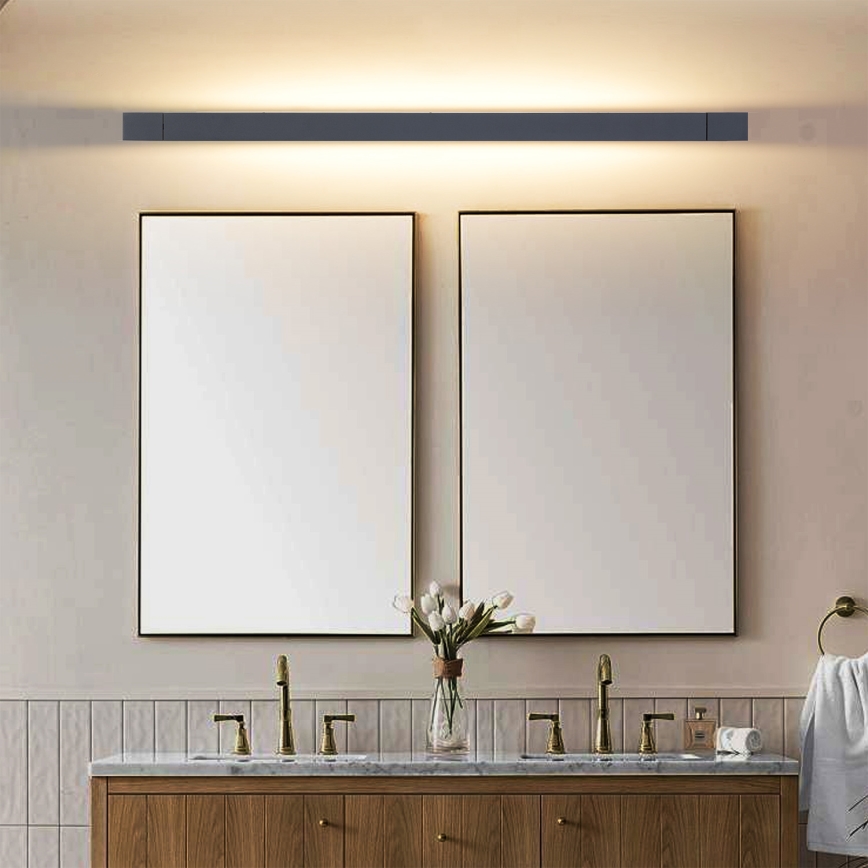 Brilagi - LED osvetlenie kúpeľňového zrkadla AQUA LINE LED/36W/230V 120 cm IP44 čierna CRI 90