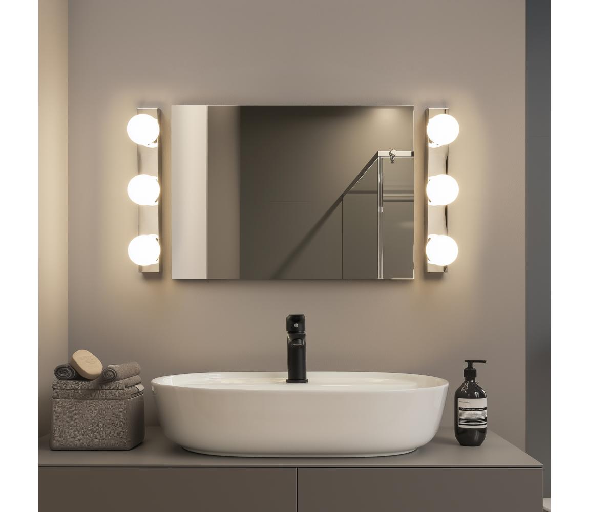 Brilagi - LED kúpeľňové osvetlenie zrkadla HOLLYWOOD 3xLED/3W/230V IP44 chróm FG-M1-C22-3-CHR