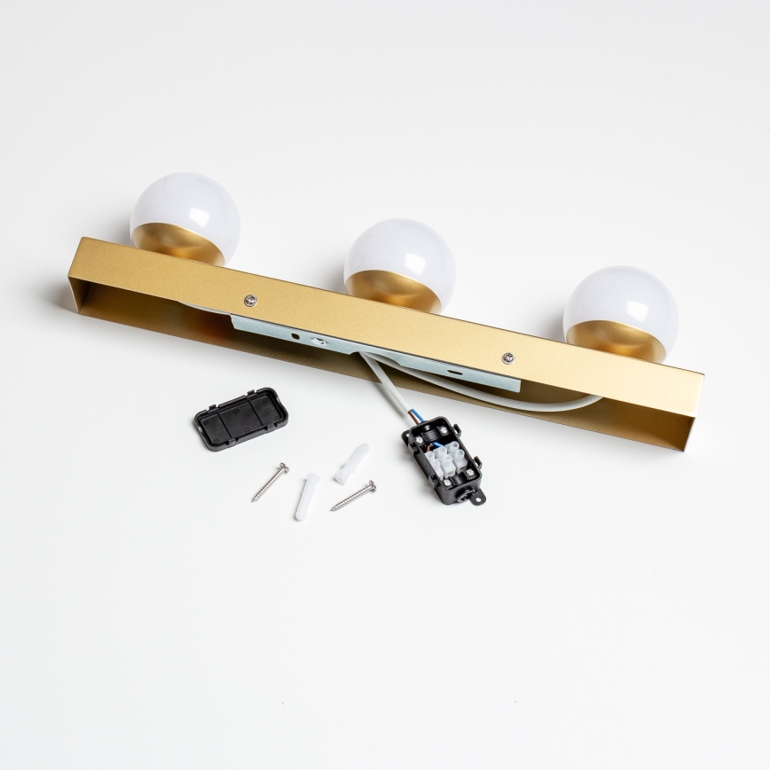 Brilagi - LED osvetlenie kúpeľňového zrkadla HOLLYWOOD 3xLED/3W/230V 39 cm IP44 zlaté