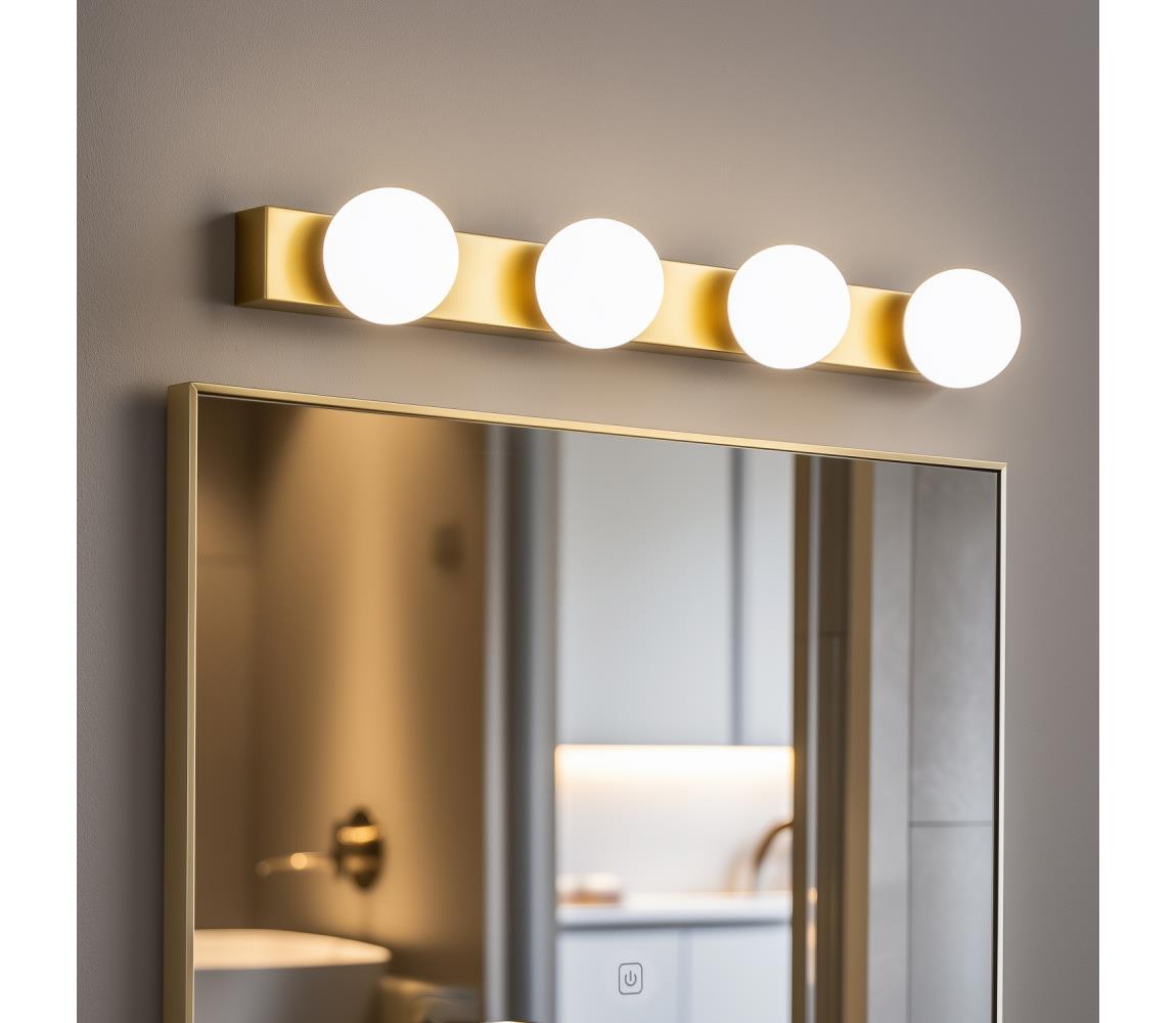 Brilagi - LED kúpeľňové osvetlenie zrkadla HOLLYWOOD 4xLED/3W/230V IP44 zlaté FG-M1-C22-4-GLD
