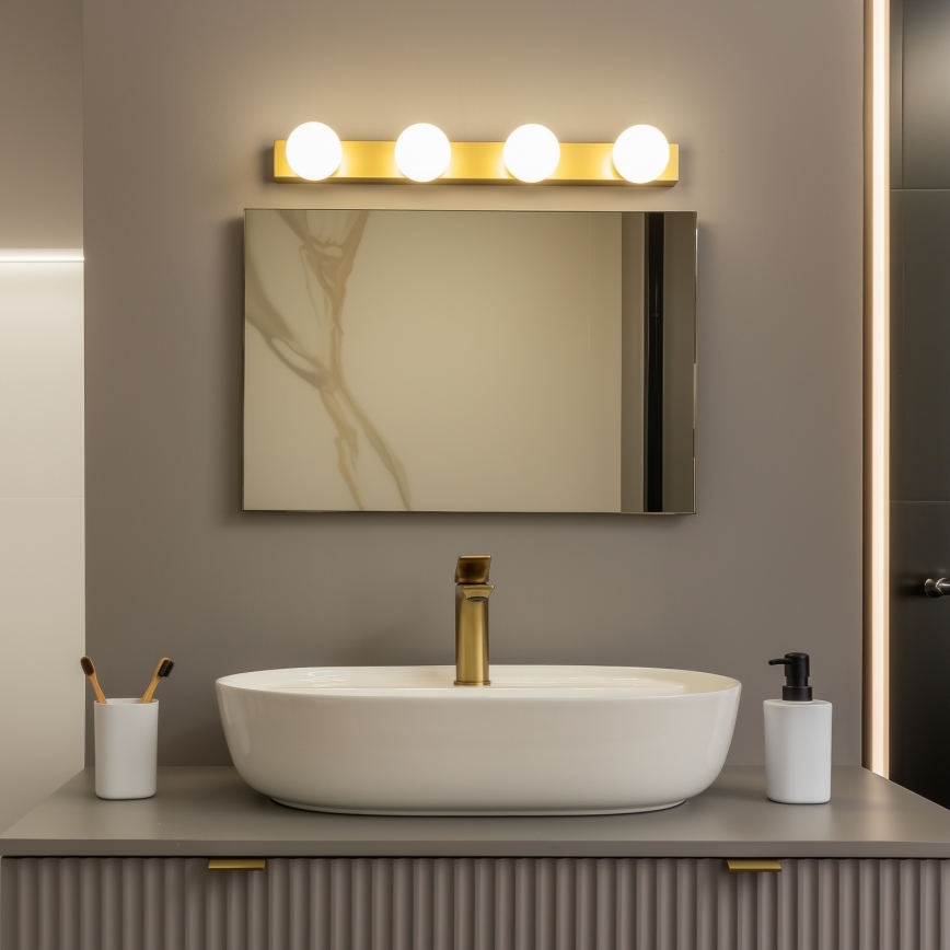 Brilagi - LED kúpeľňové osvetlenie zrkadla HOLLYWOOD 4xLED/3W/230V 53 cm IP44 zlaté