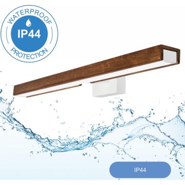 Brilagi - LED Kúpeľňové osvetlenie zrkadla WOODY MIRROR LED/12W/230V 60 cm IP44 dub/biela
