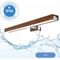 Brilagi - LED Kúpeľňové osvetlenie zrkadla WOODY MIRROR LED/12W/230V 60 cm IP44 dub čerešňa/lesklý chróm