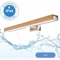 Brilagi - LED Kúpeľňové osvetlenie zrkadla WOODY MIRROR LED/12W/230V 60 cm IP44 dub/lesklý chróm