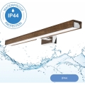 Brilagi - LED Kúpeľňové osvetlenie zrkadla WOODY MIRROR LED/12W/230V 60 cm IP44 dub orech/lesklý chróm