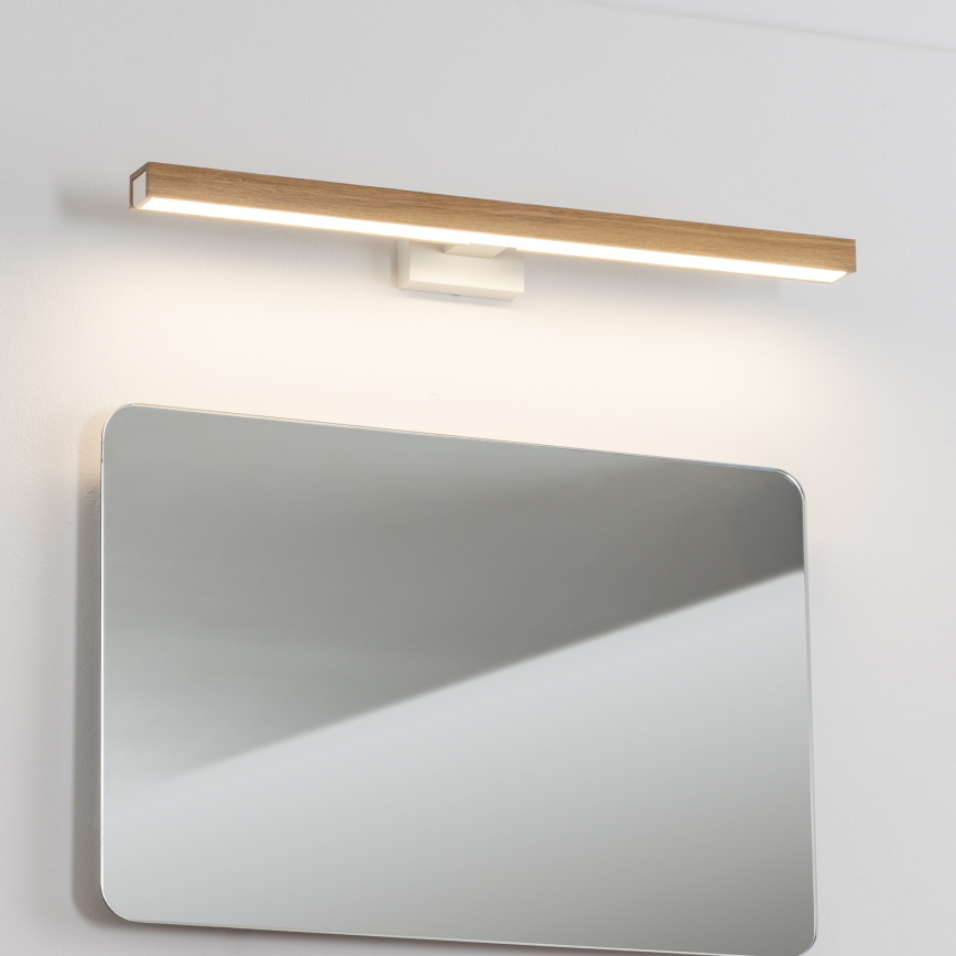 Brilagi - LED Kúpeľňové osvetlenie zrkadla WOODY MIRROR LED/12W/230V 60 cm IP44 dub/biela